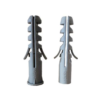 8 * 40mm البلاستيك التوسع مرساة رمادي الجدار التوصيل جامد